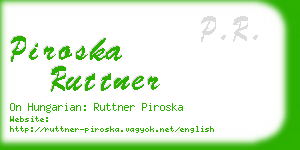 piroska ruttner business card